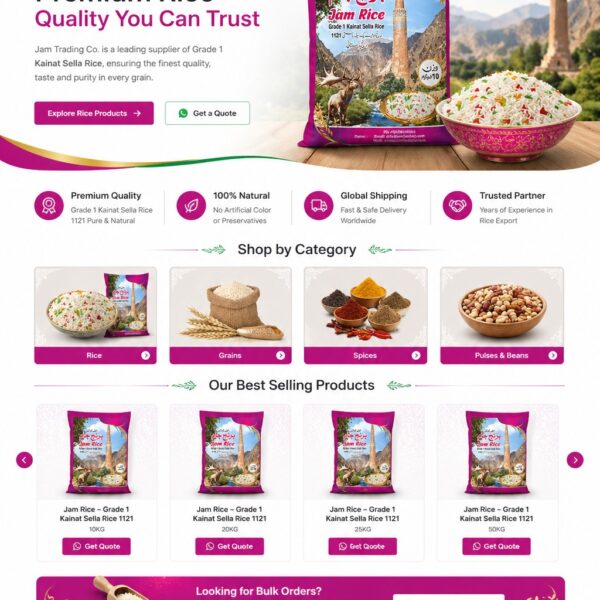 Jam Rice – Grade 1 Kainat Sella Rice 1121