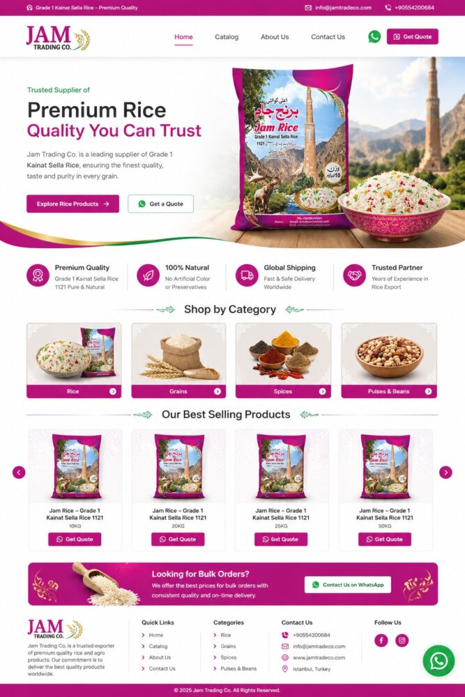 Jam Rice – Grade 1 Kainat Sella Rice 1121